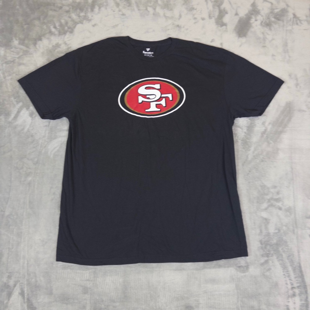 Fanatics T-Shirt Mens XL Black San Francisco 49ers NFL Graphic Tee Logo